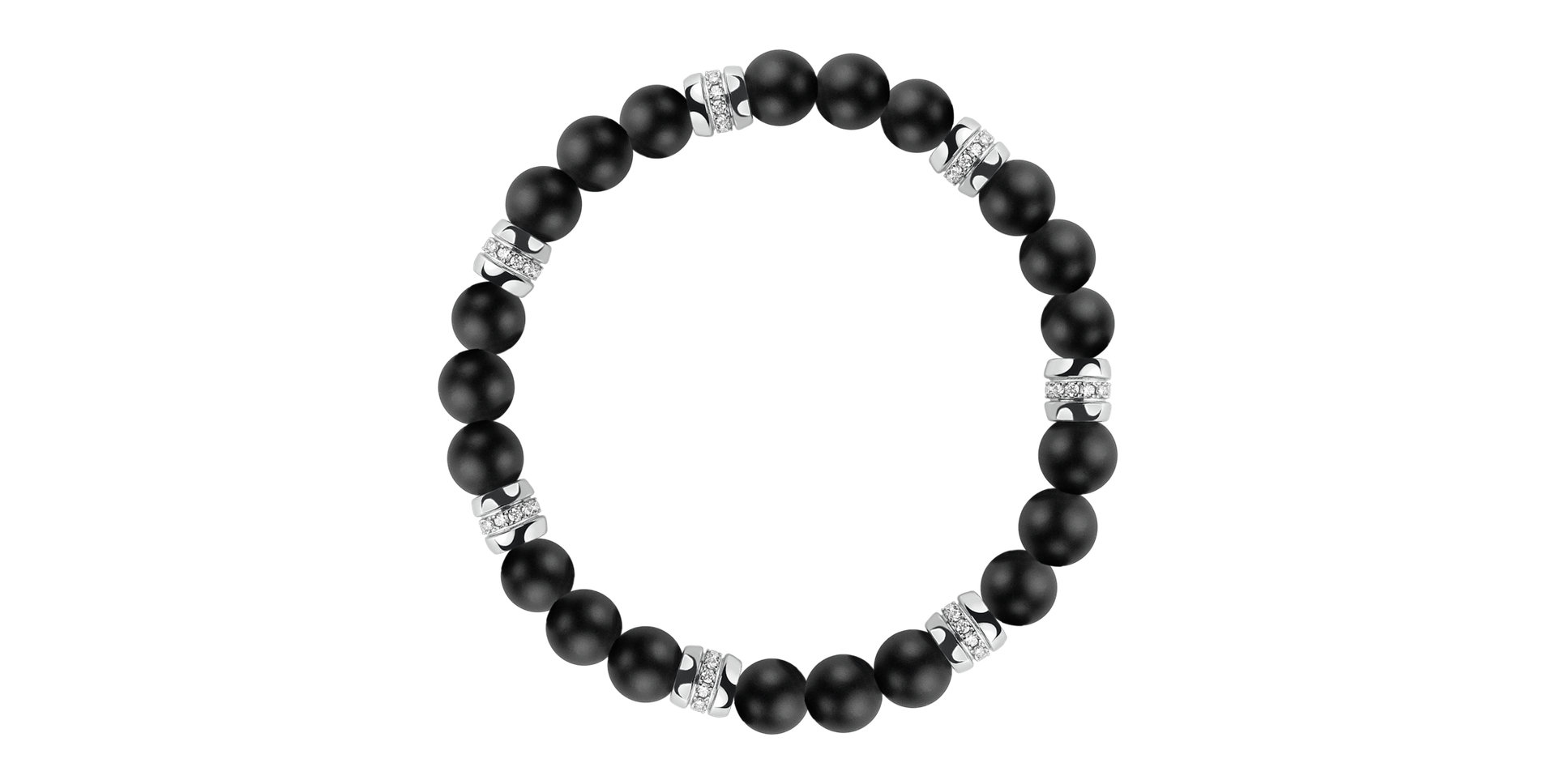 Náramok s diamantmi a achátmi Neverending Style