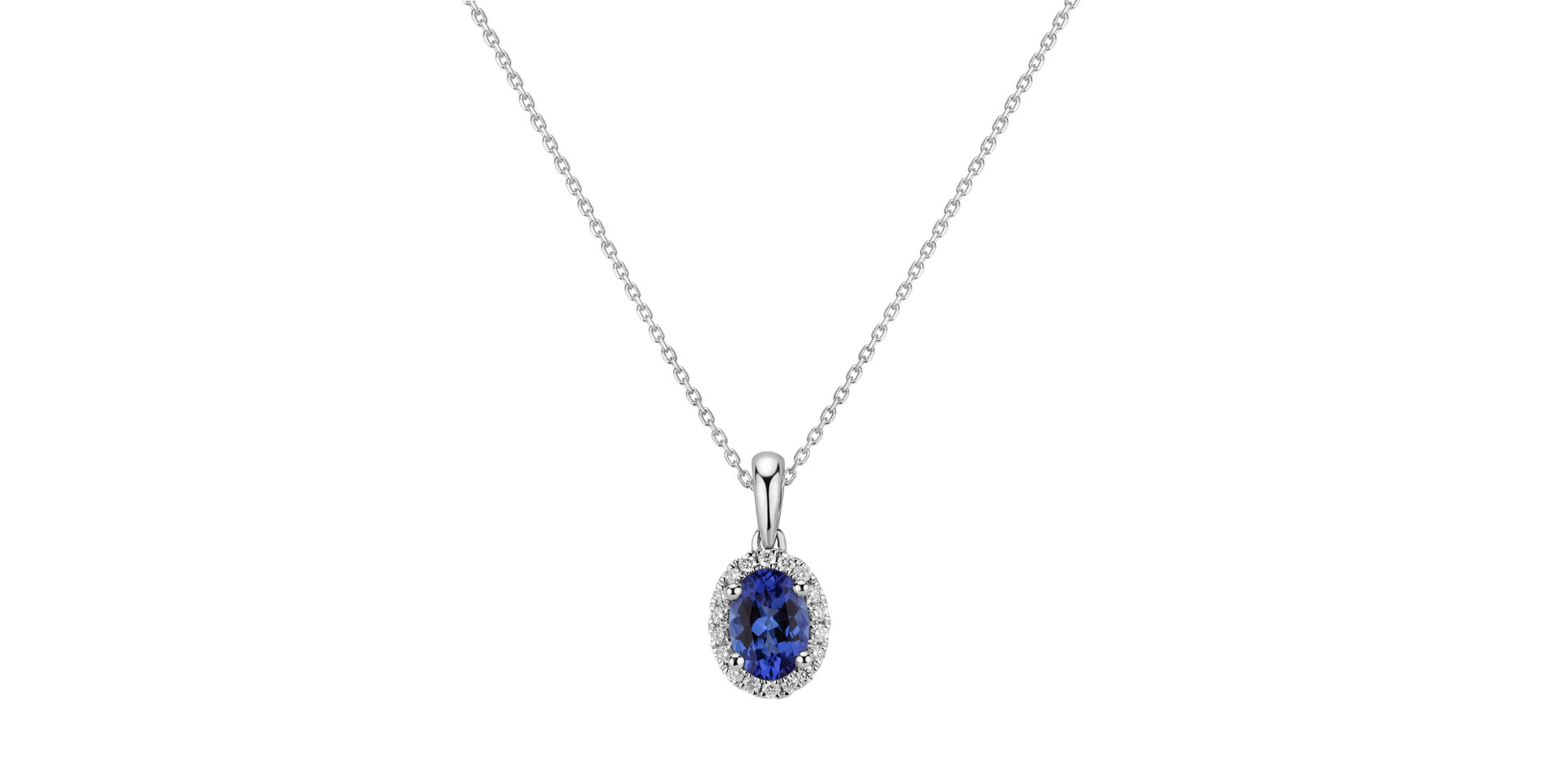 Přívěsok s tanzanitom a diamantmi Princess Essence
