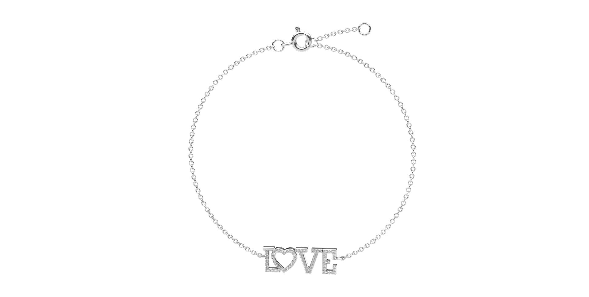 Náramok s diamantmi Love