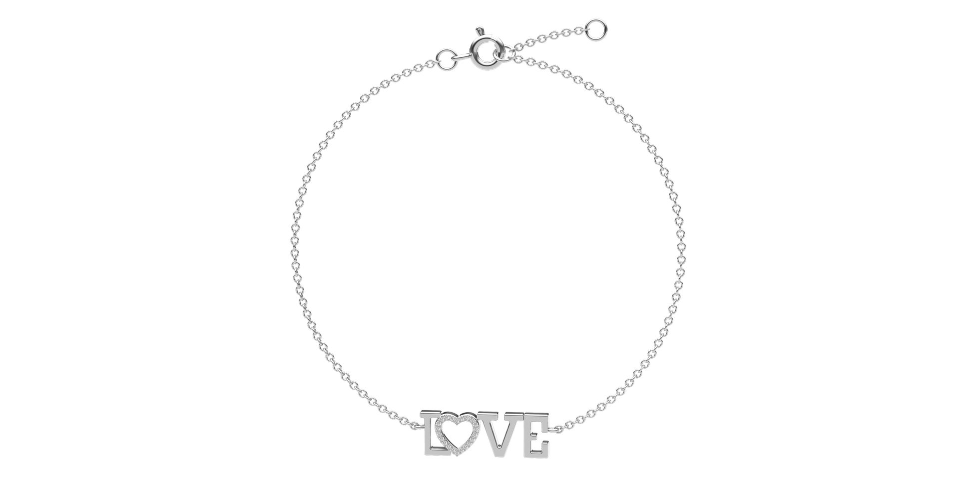 Náramok s diamantmi Love