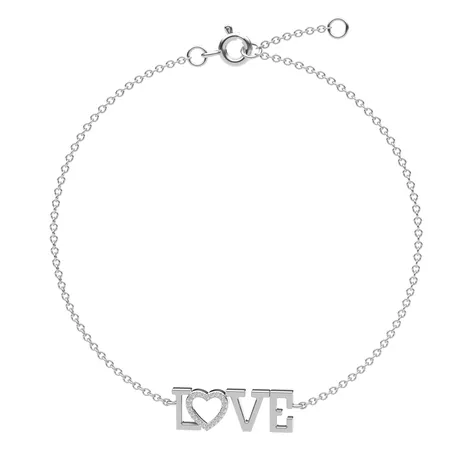 Náramok s diamantmi Love