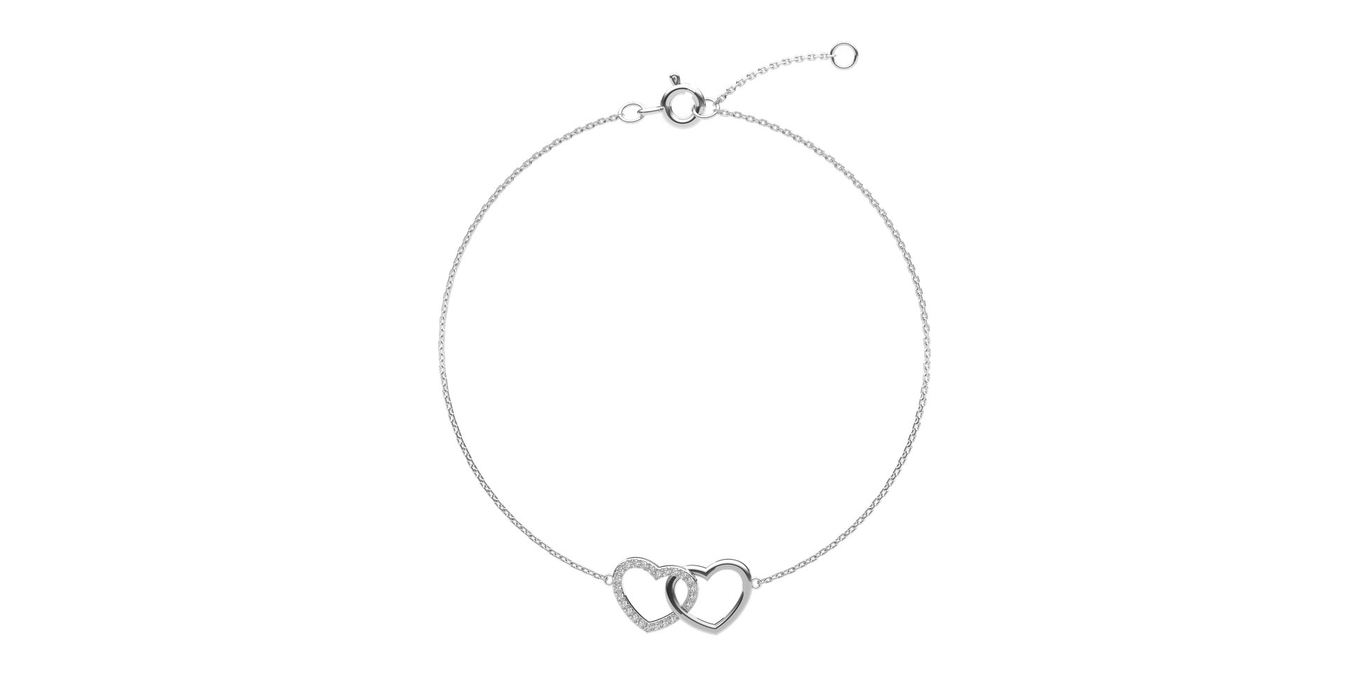 Náramok s diamantmi Hearts