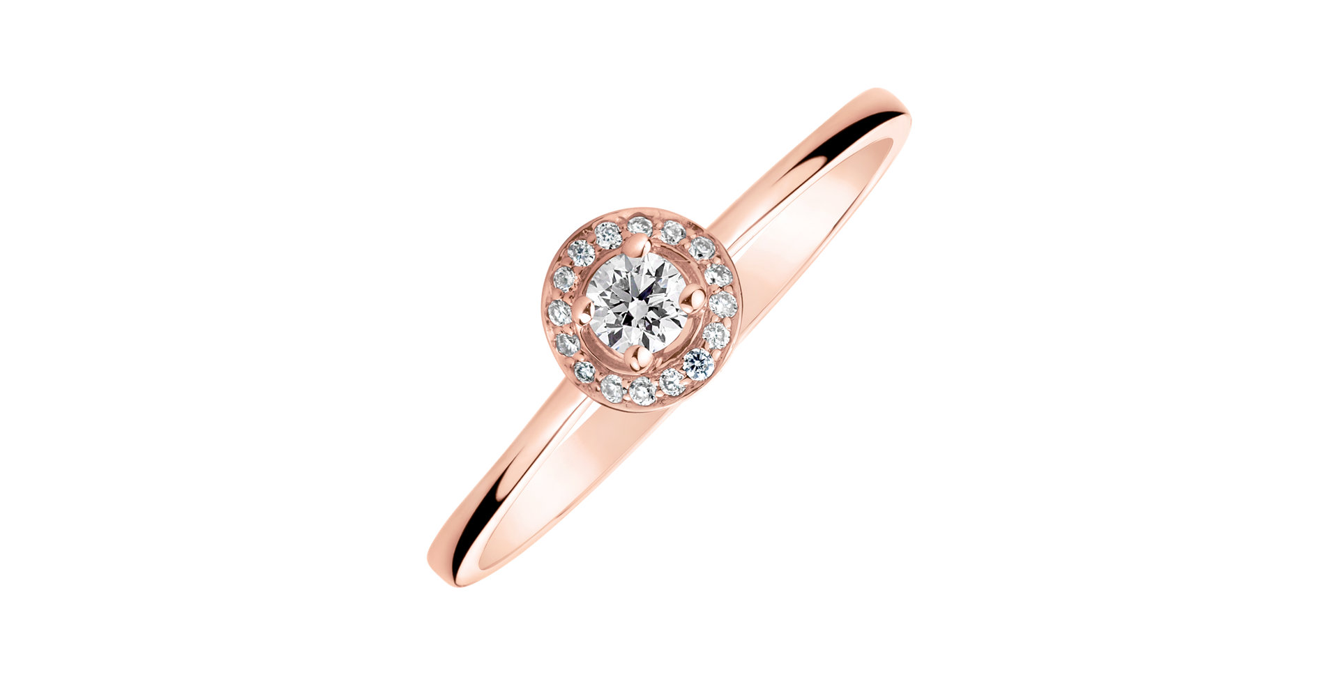 Prsteň s diamantmi Bright Glow