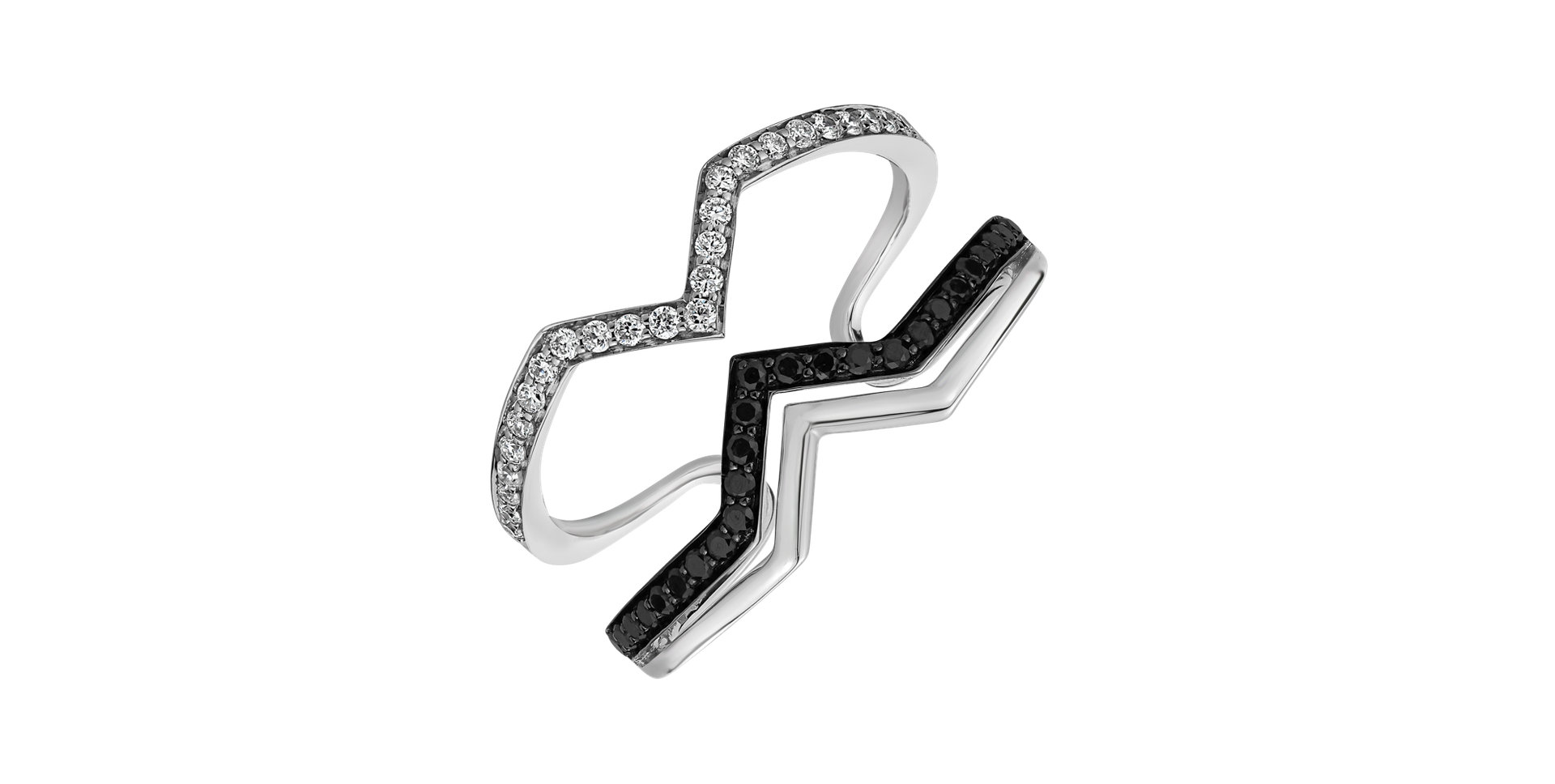 Prsteň s diamantmi Broken Aura