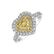 Prsteň s bielymi a žltými diamantmi Sun Love4