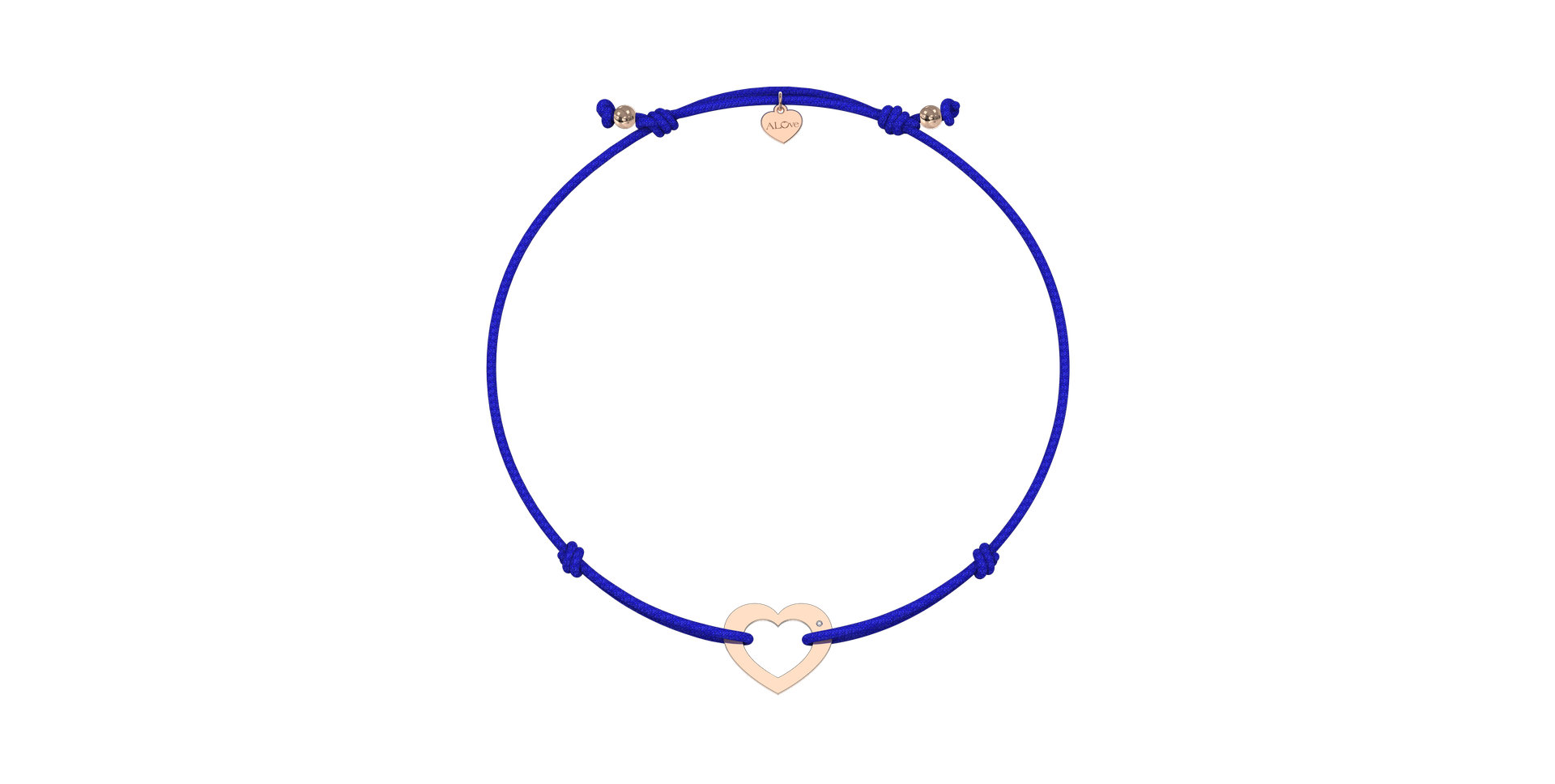 Diamantový náramok so šnúrkou Love