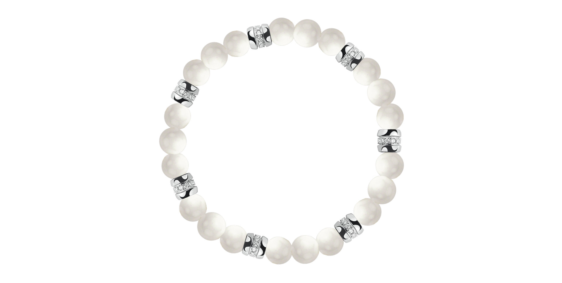 Náramok s diamantmi a achátmi Neverending Style