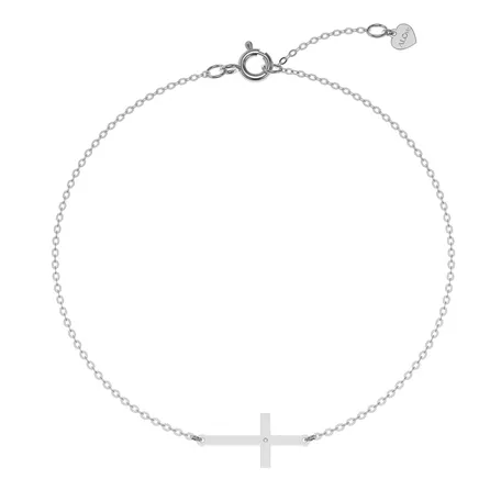 Náramok s diamantom Little Cross