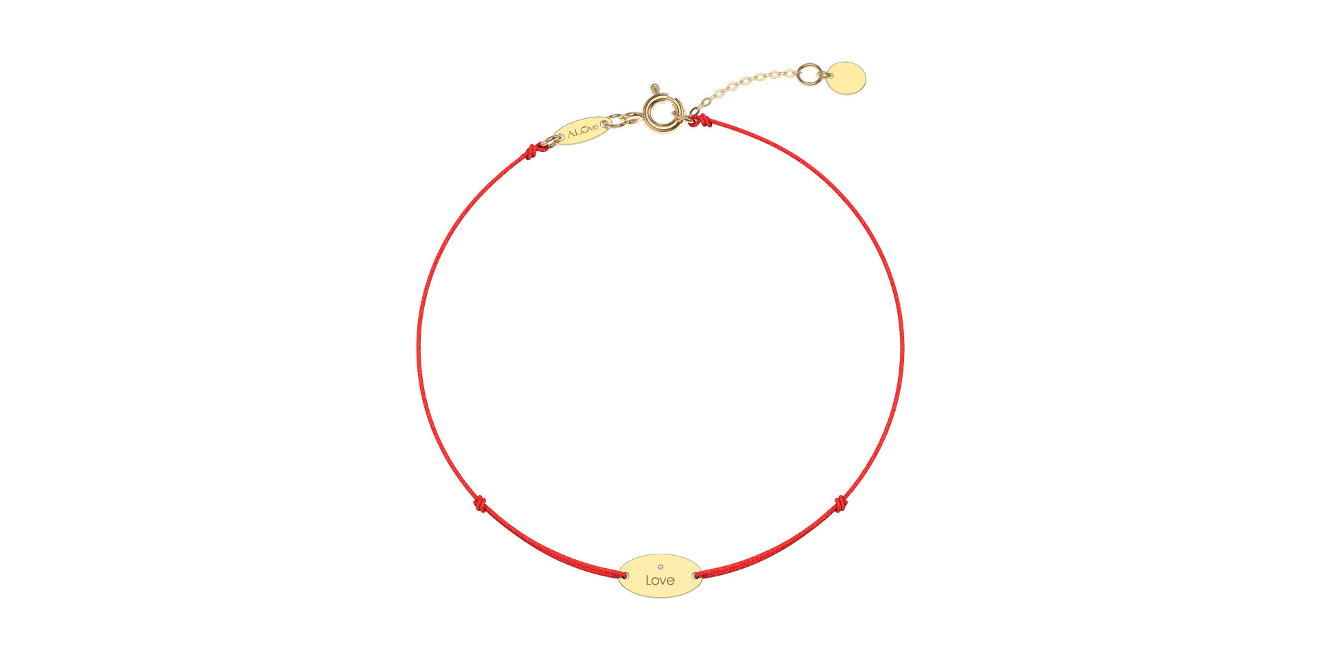 Diamantový náramok so šnúrkou Gold Stamp