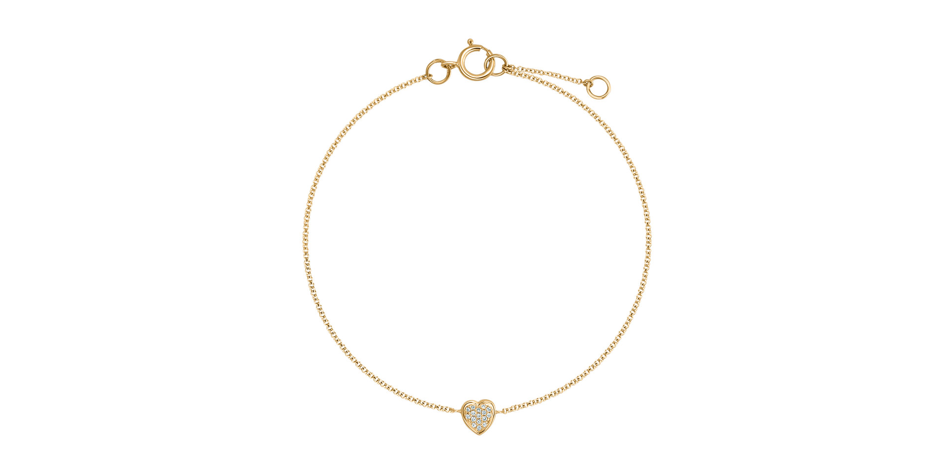 Náramok s diamantmi Shiny Heart