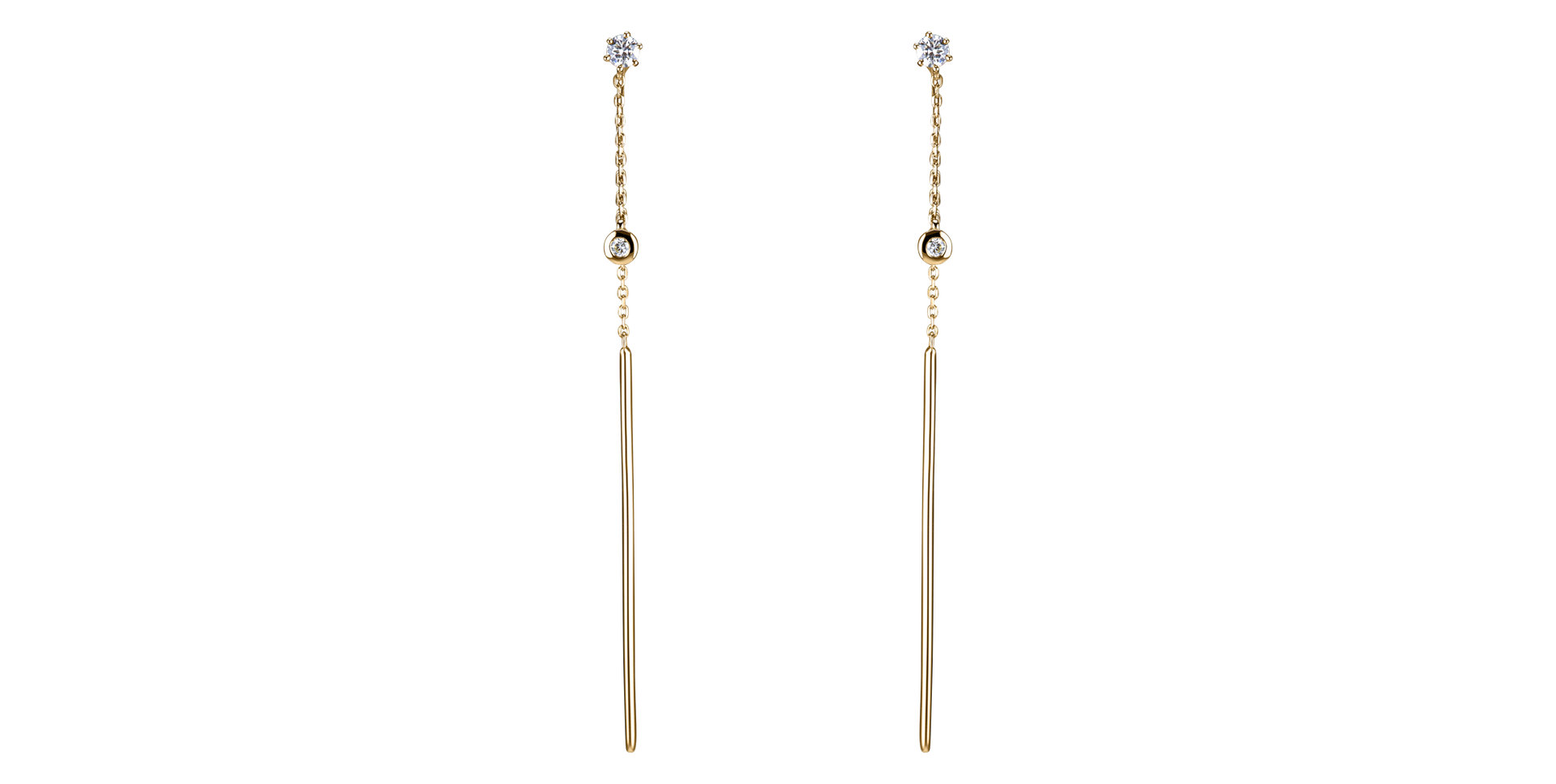 Náušnice s diamantmi Simplicity