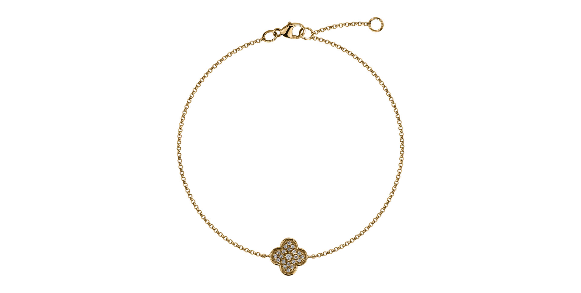 Náramok s diamantmi Shiny Clover