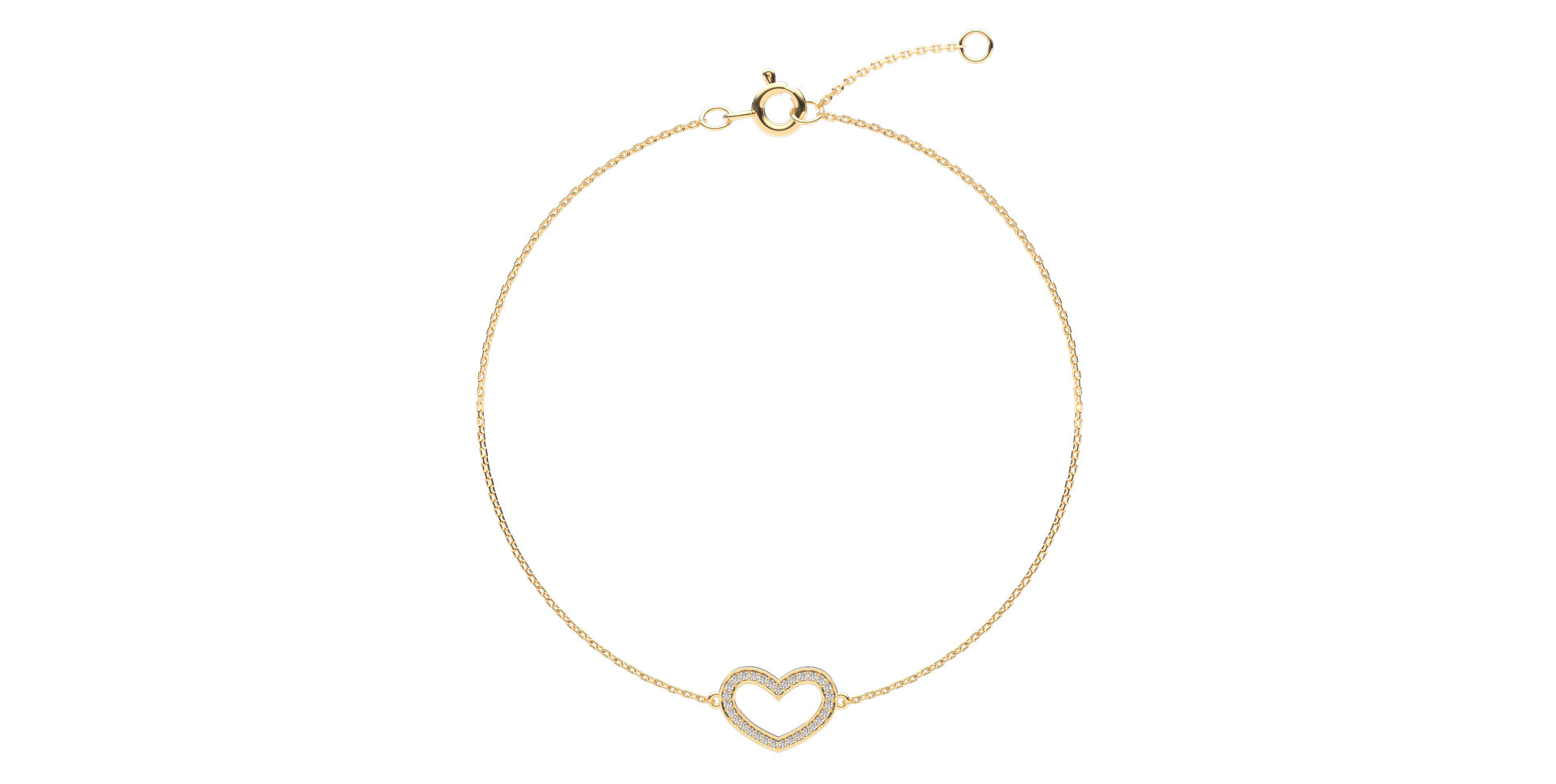 Náramok s diamantmi Heart