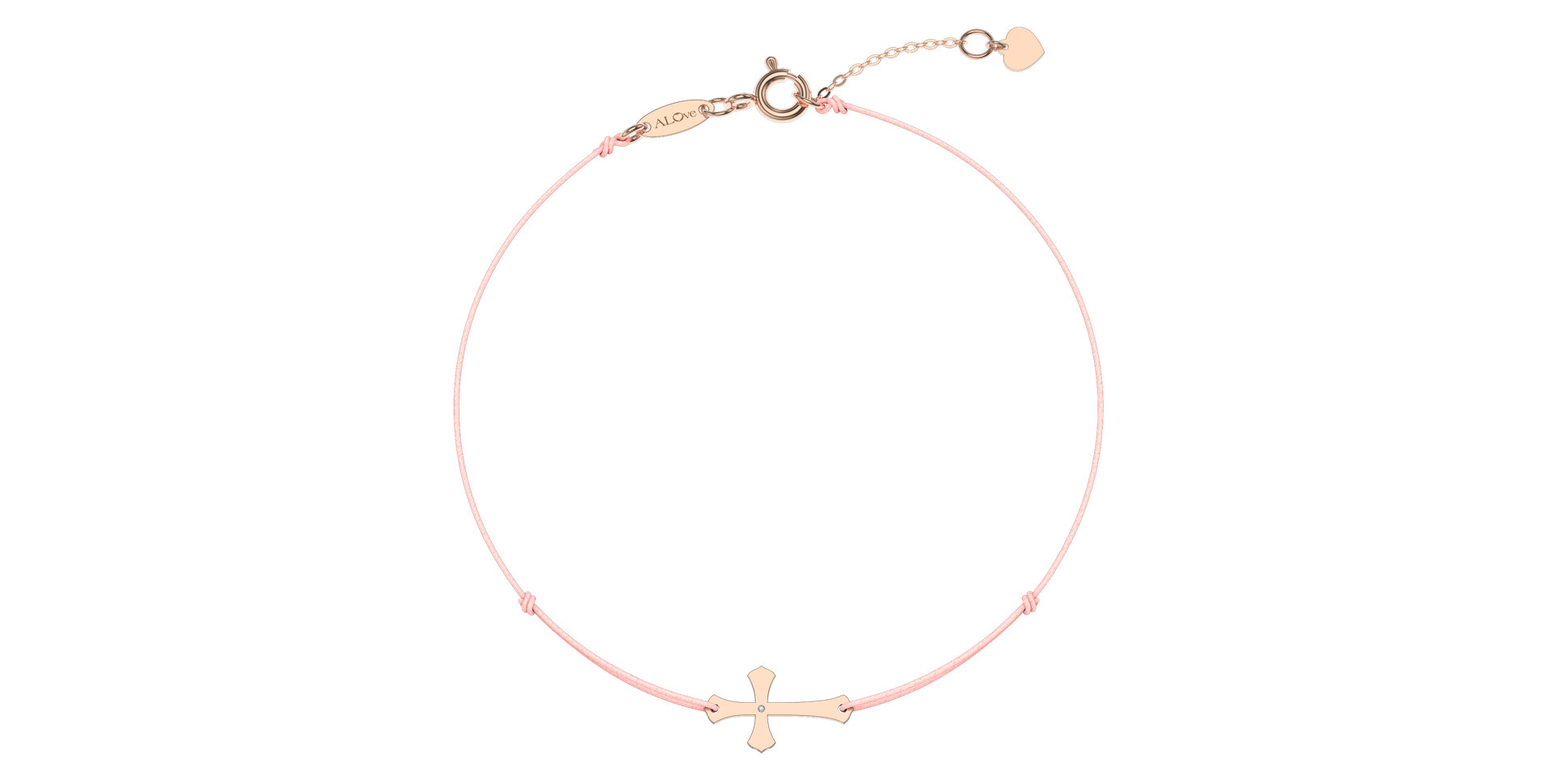 Diamantový náramok so šnúrkou Faith