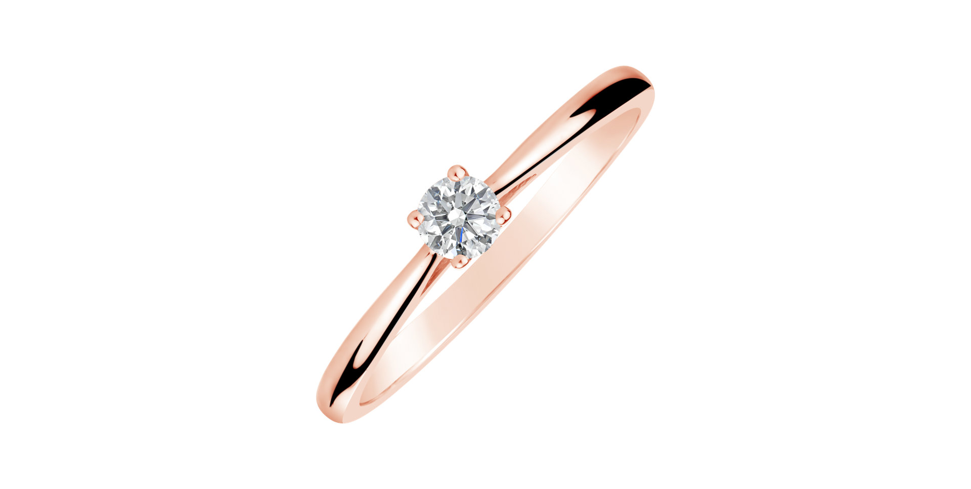 Prsteň s diamantom Made with Love