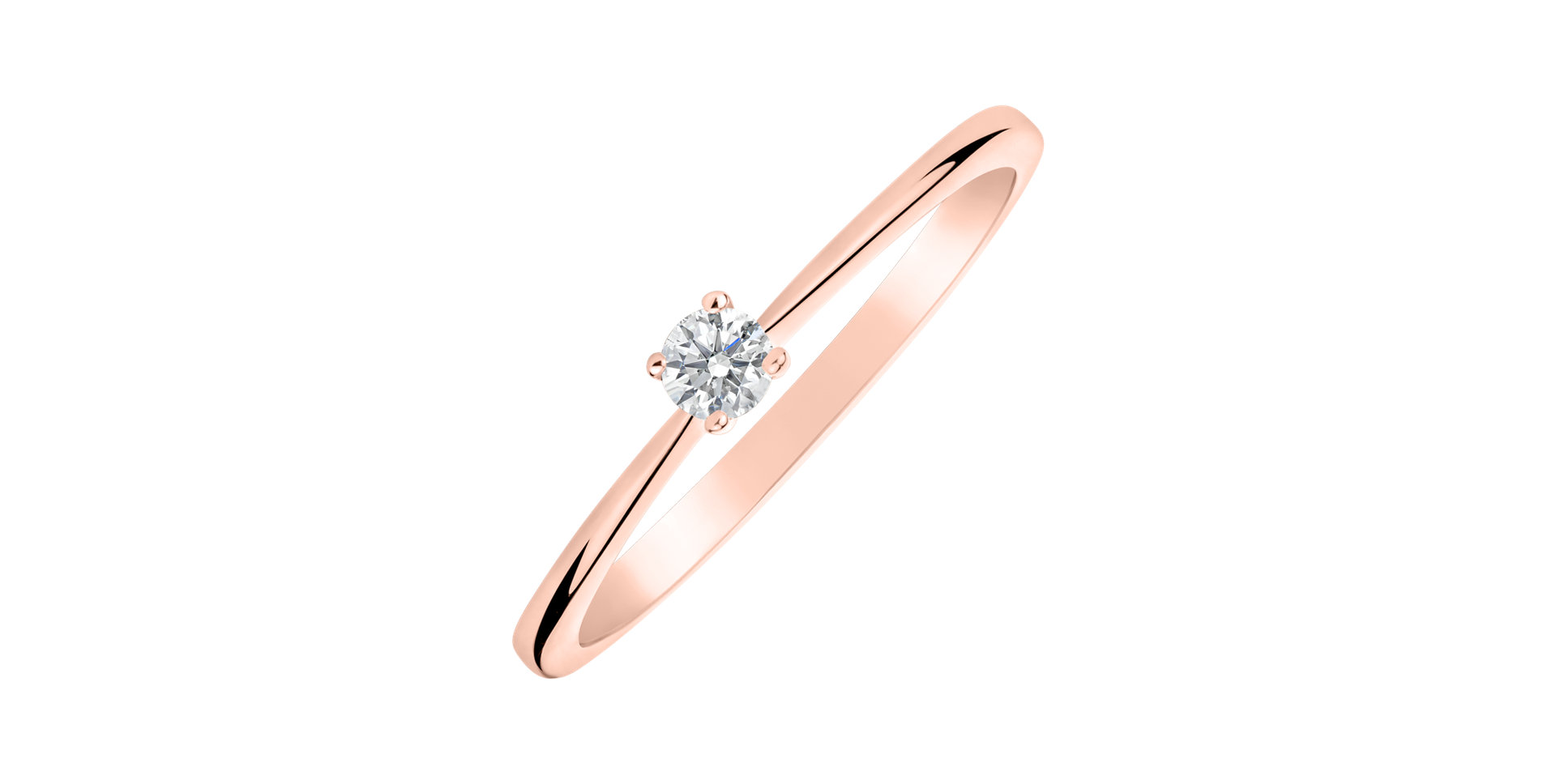 Prsteň s diamantom Romantic Proposal