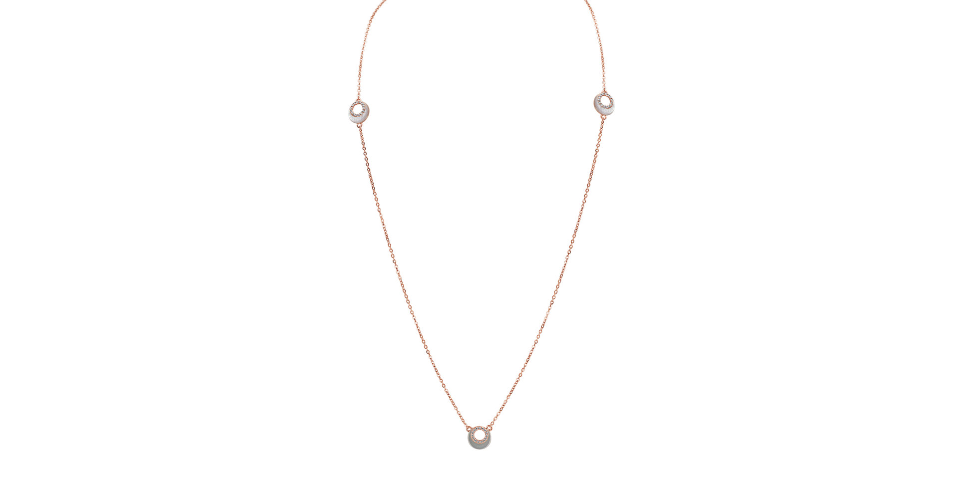 Náhrdelník s diamantmi a perletěmi Moonlight Parade