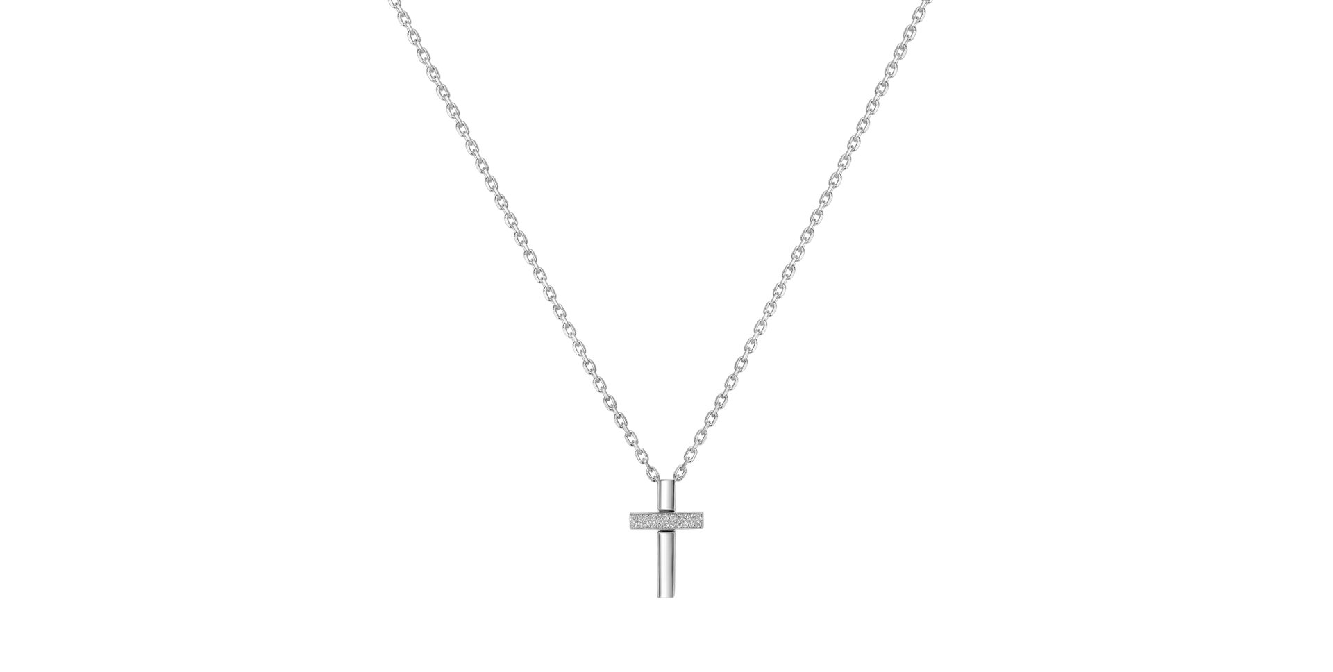 Náhrdelník s diamantmi Mystery Cross