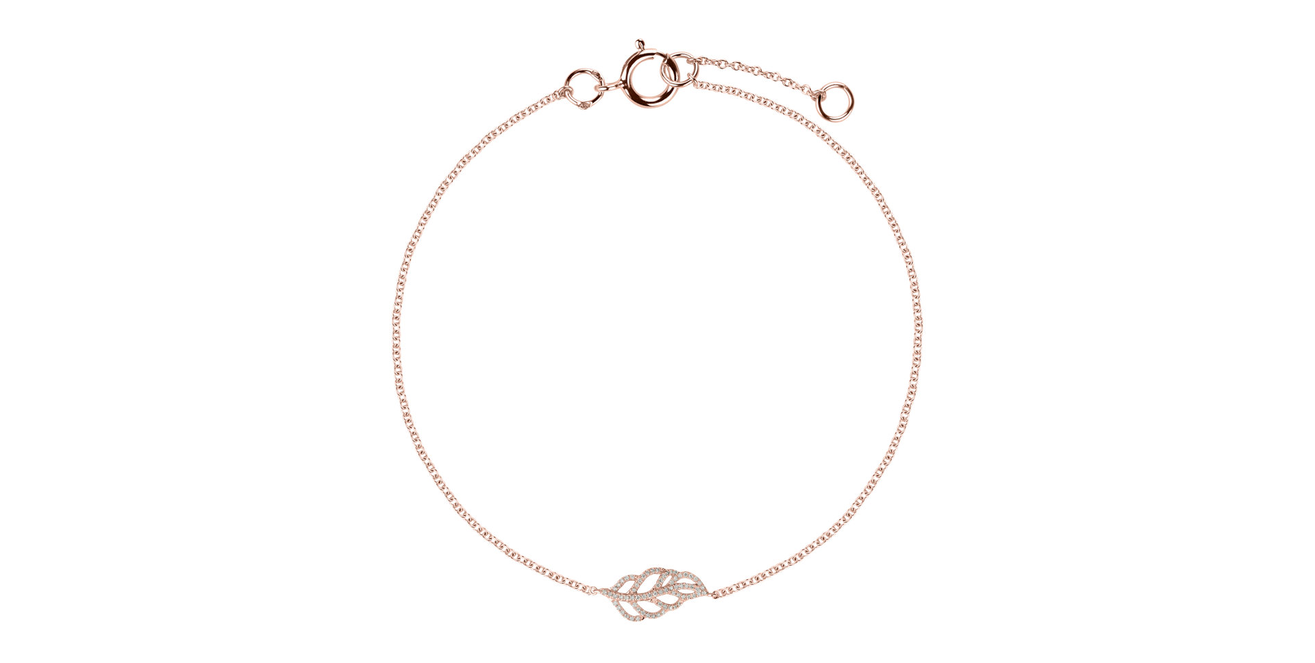 Náramok s diamantmi Diamond Leaf