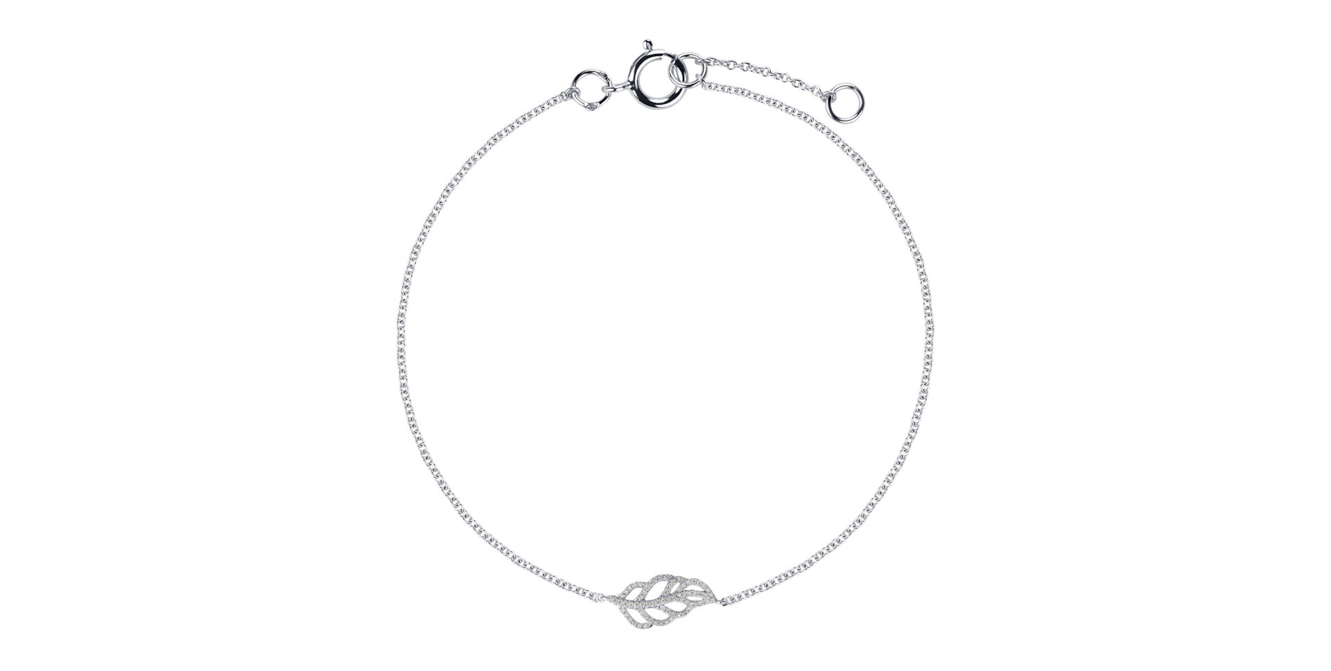Náramok s diamantmi Diamond Leaf
