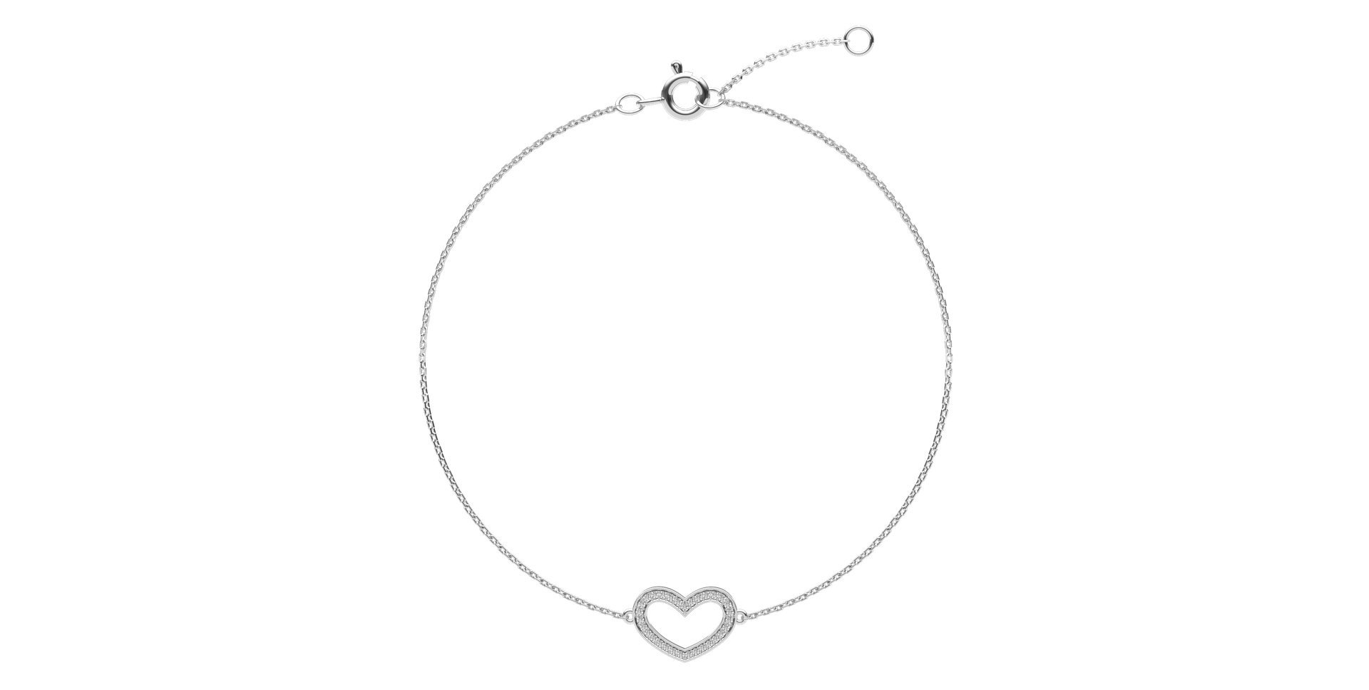 Náramok s diamantmi Heart