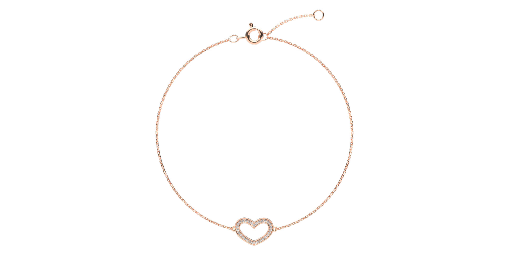 Náramok s diamantmi Heart