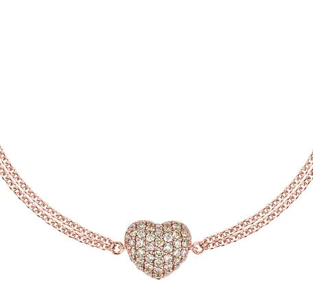 Náramok s hnedými diamantmi Love Princess