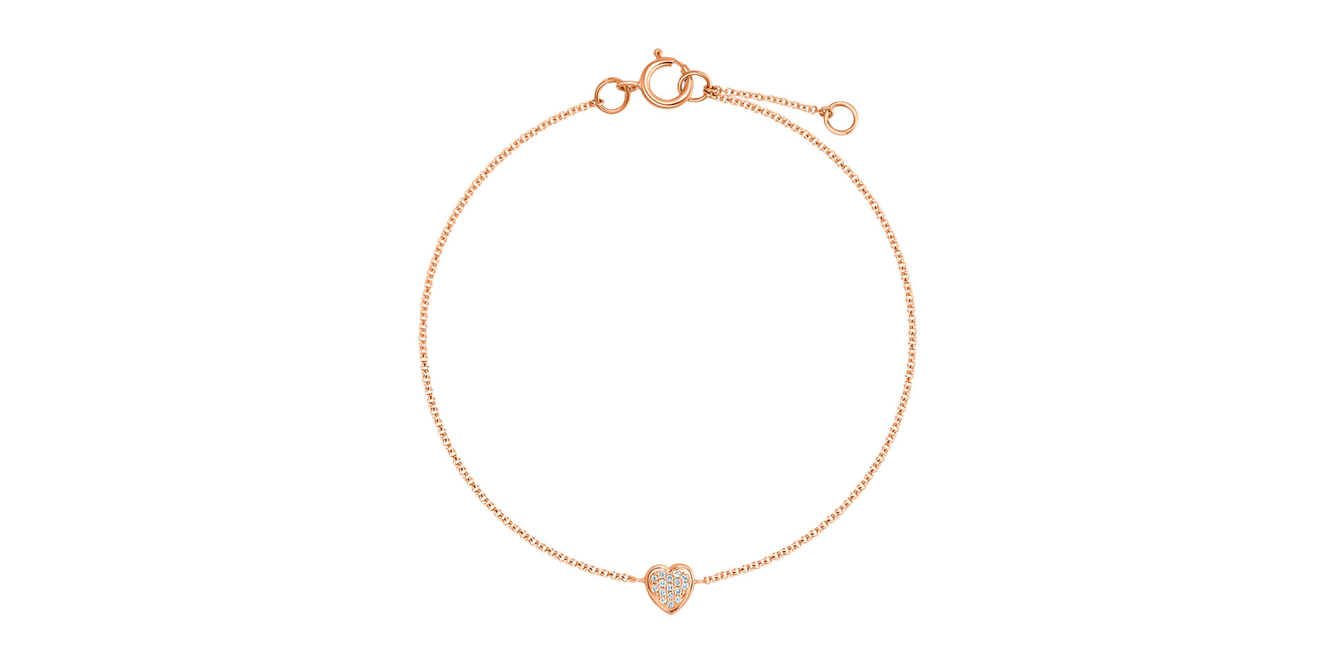 Náramok s diamantmi Shiny Heart