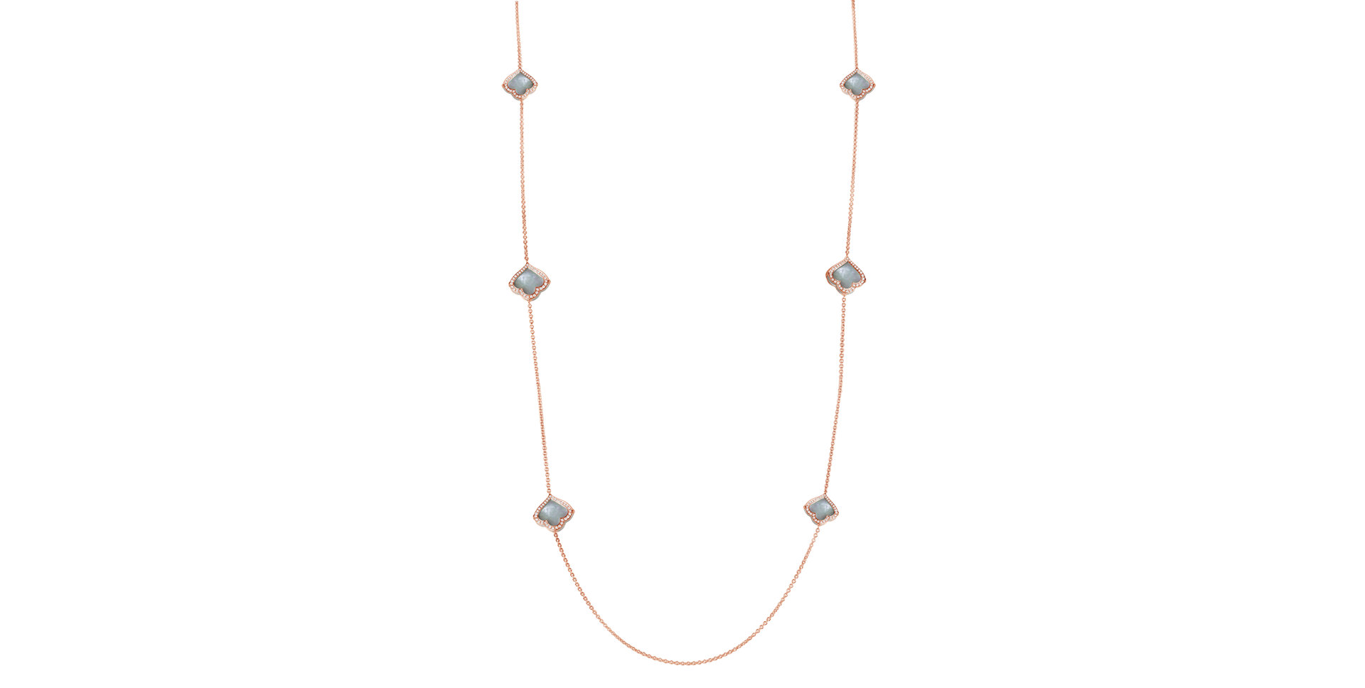 Náhrdelník s diamantmi a perletěmi Countess Dawn