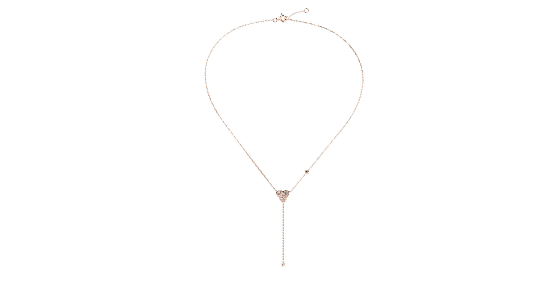 Náhrdelník s diamantmi Petal Waterfall