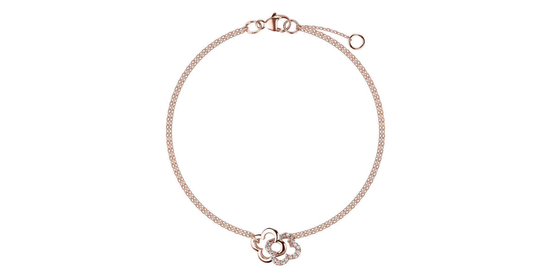 Náramok s diamantmi Glamour Flowers