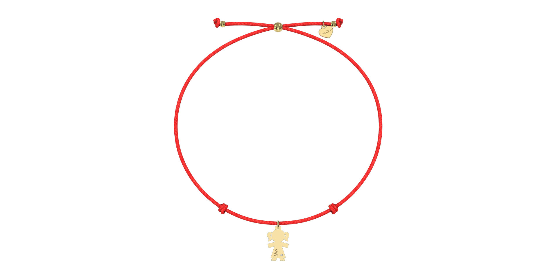 Diamantový náramok so šnúrkou Girl