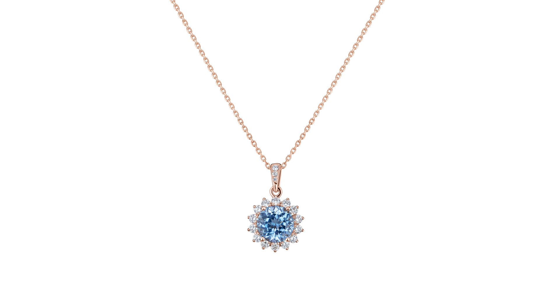 Přívěsok s topásom a diamantmi Princess Spark