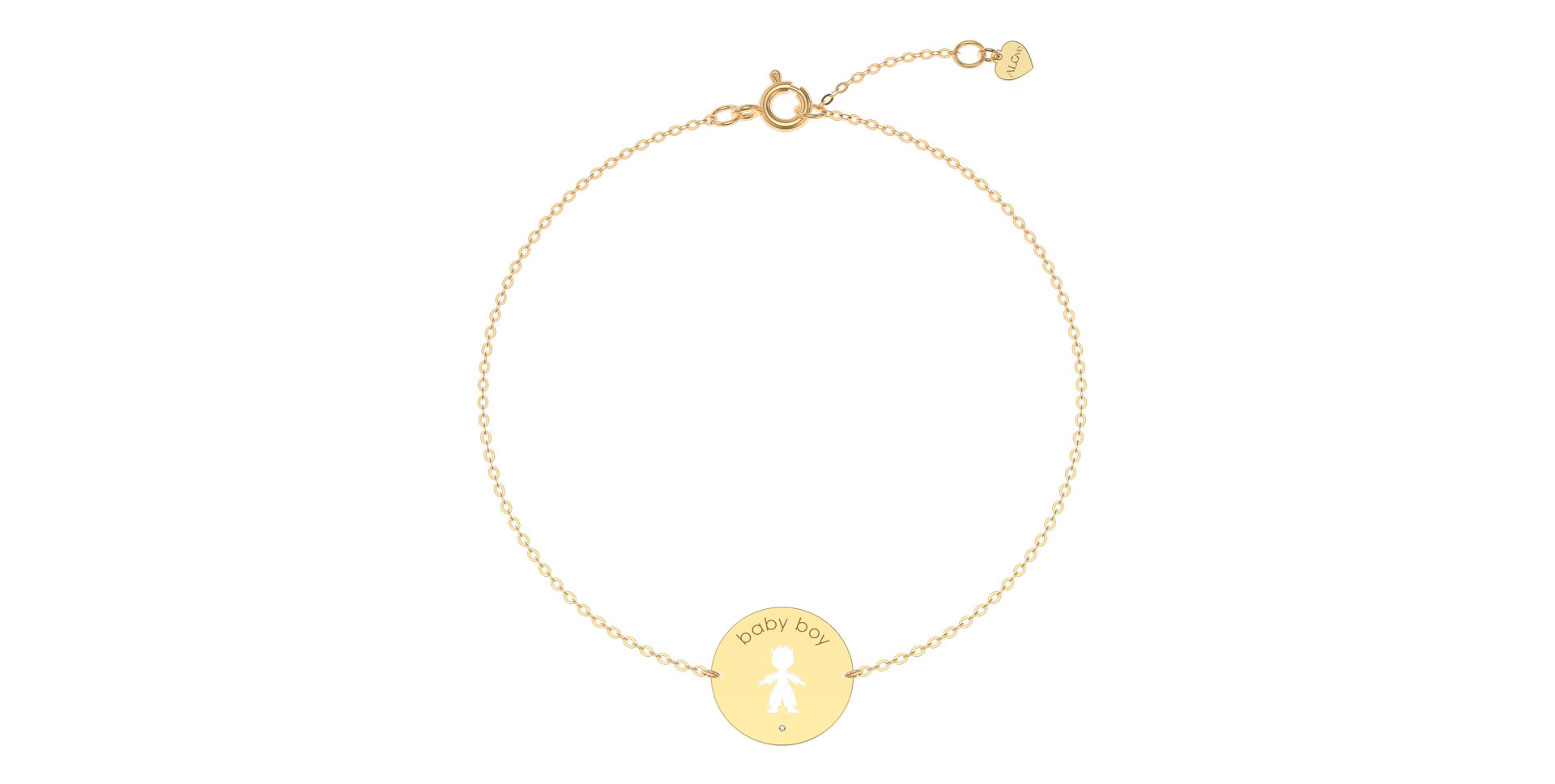 Náramok s diamantom Baby Boy