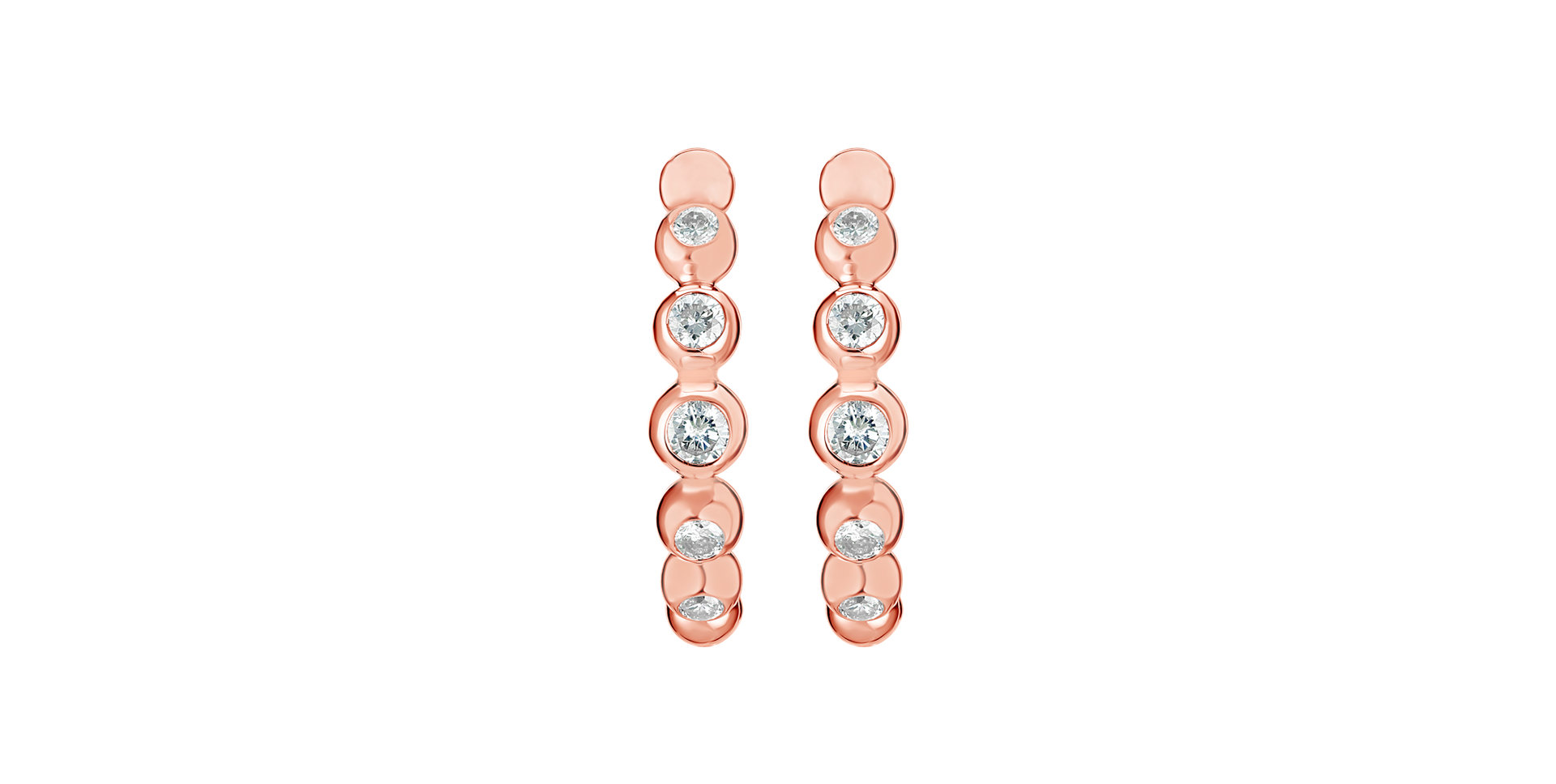 Náušnice s diamantmi Shiny Dots