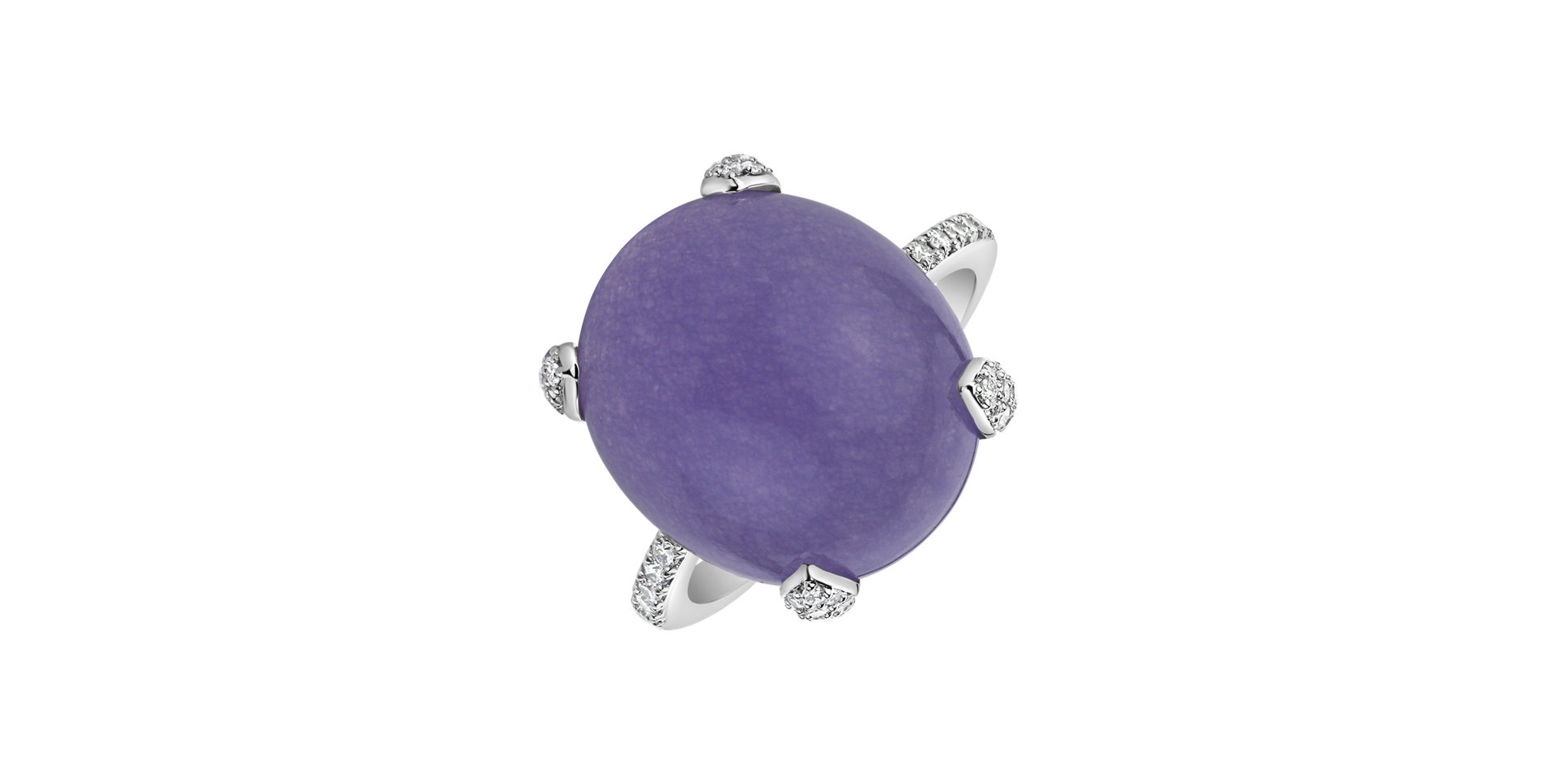 Prsteň s quartzom a diamantmi Niche