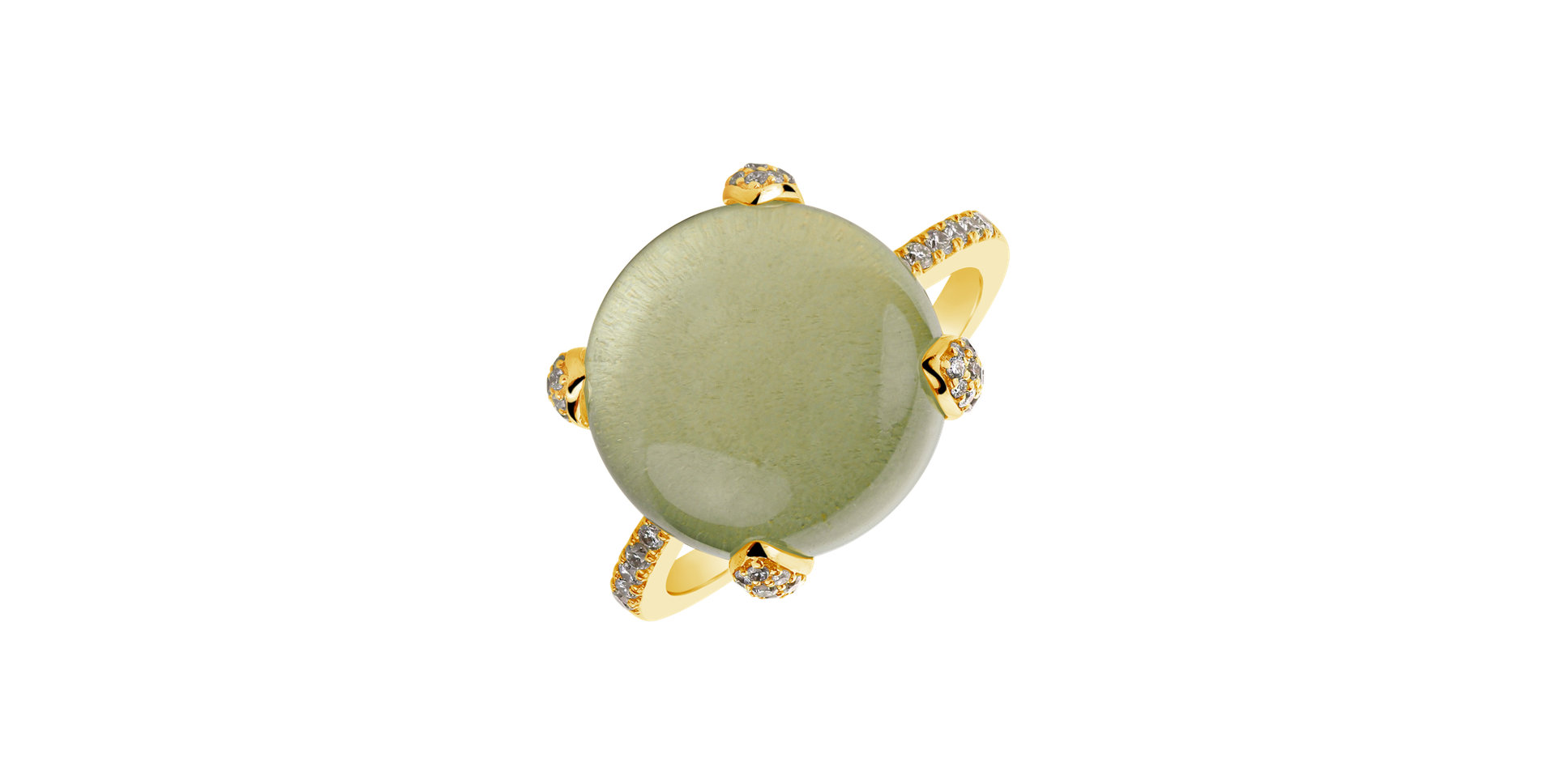 Prsteň s quartzom a diamantmi Allure Drop