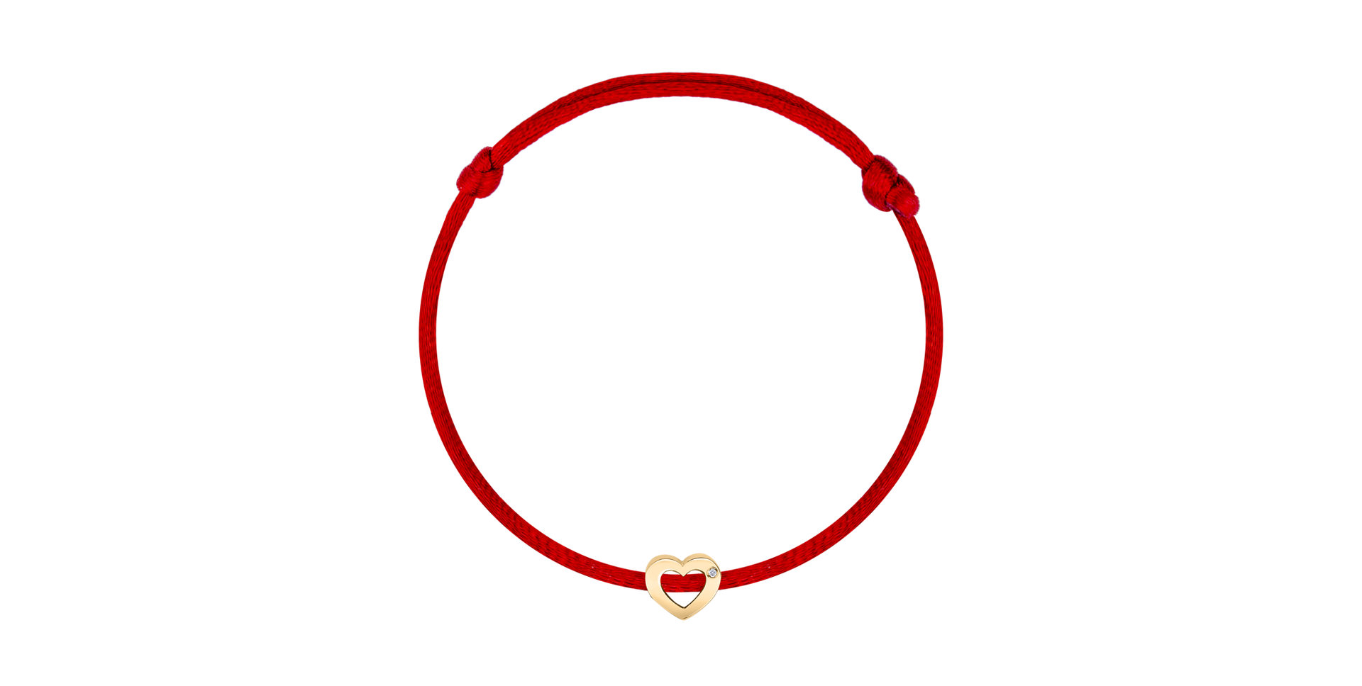 Diamantový náramok so šnúrkou Bold Heart