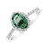 Prsteň s diamantmi a smaragdom Princess6