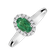 Prsteň s diamantmi a smaragdom Princess6