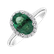 Prsteň s diamantmi a smaragdom Princess6