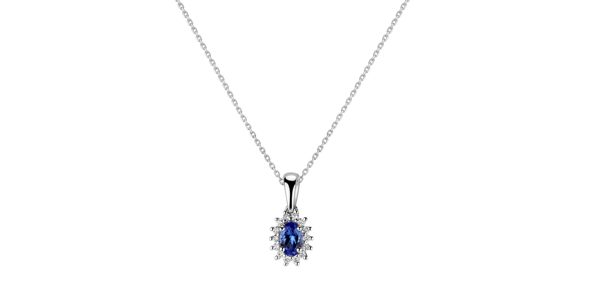 Přívěsok s tanzanitom a diamantmi Princess Sparkle