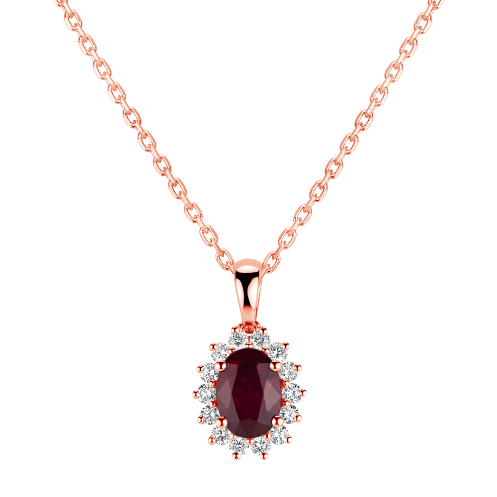 Prívesok s rubínom a diamantmi Princess | Halada