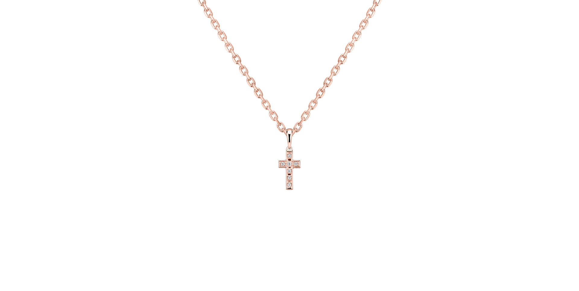 Prívesok s diamantmi Small Cross