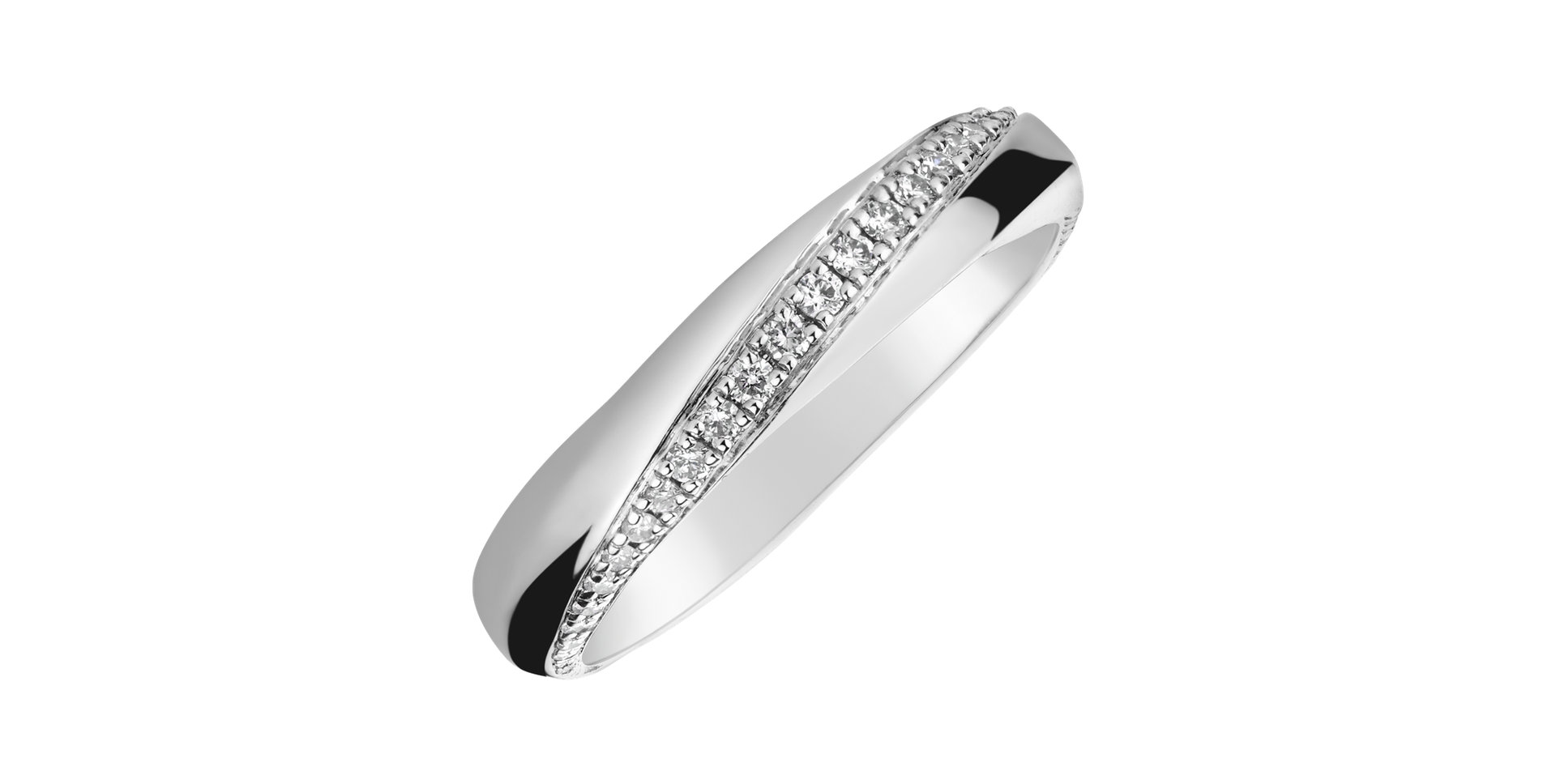 Prsteň s diamantmi Sleek Line