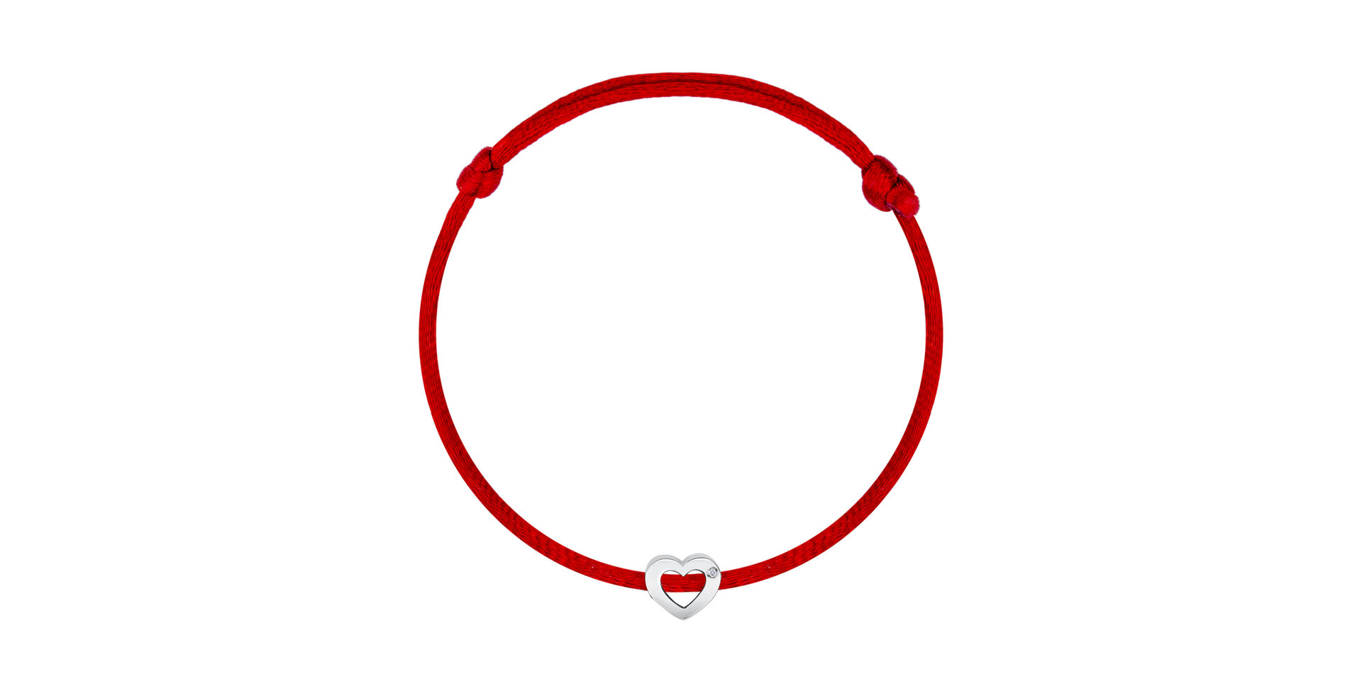 Diamantový náramok so šnúrkou Bold Heart