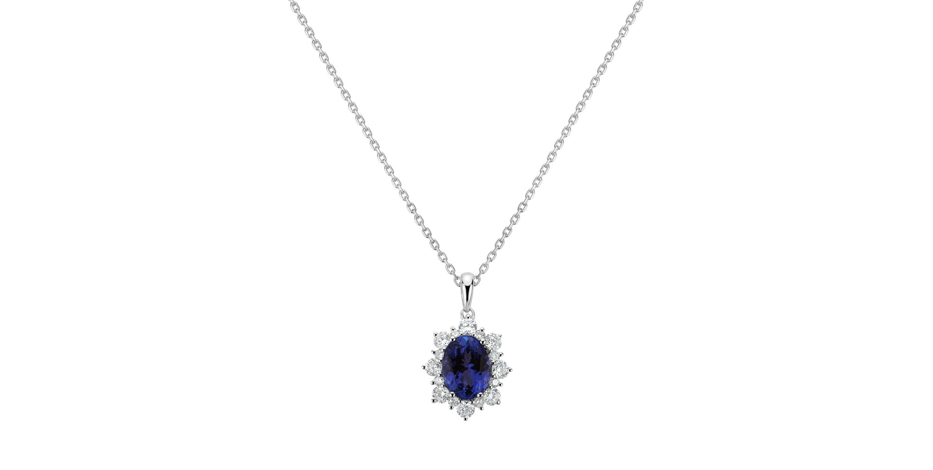Přívěsok s tanzanitom a diamantmi Royal Aurora