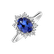 Prsteň s tanzanitom a diamantmi Trixie Princess5