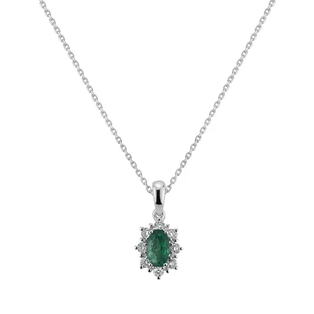 Přívěsok so smaragdom a diamantmi Royal Aurora