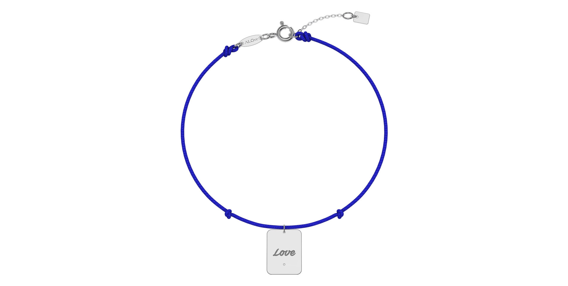 Diamantový náramok so šnúrkou Stamp Love